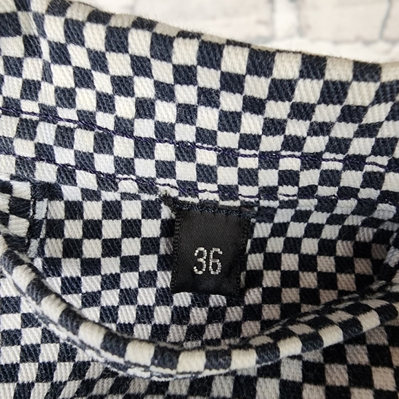 Sportalm Indian Rhapsody Fitted Bomber Jacket Navy White Checker Size 36/Small - Picture 4 of 16